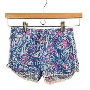 Girls Lilly Pulitzer for Target Shorts 7/8 Medium Blue Pink